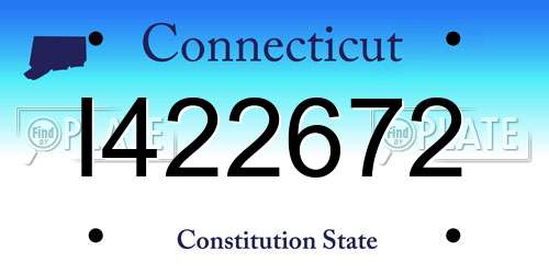 I422672 Connecticut License Plate