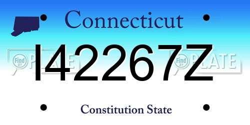 I42267Z Connecticut License Plate