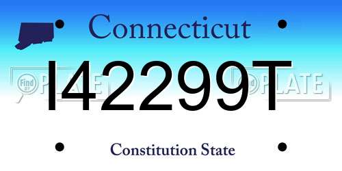 I42299T Connecticut License Plate