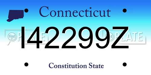 I42299Z Connecticut License Plate