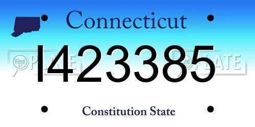I423385 Connecticut License Plate