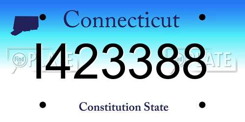 I423388 Connecticut License Plate