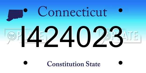 I424023 Connecticut License Plate