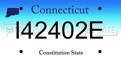 I42402E Connecticut License Plate