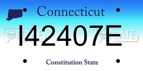 I42407E Connecticut License Plate