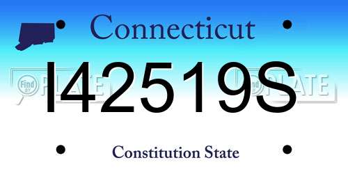 I42519S Connecticut License Plate