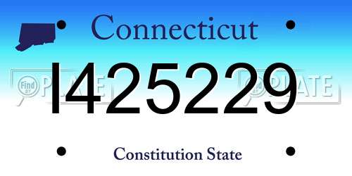 I425229 Connecticut License Plate