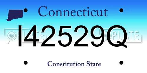 I42529Q Connecticut License Plate