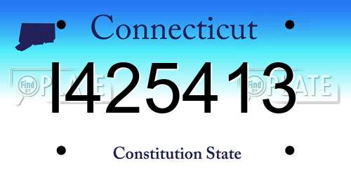 I425413 Connecticut License Plate
