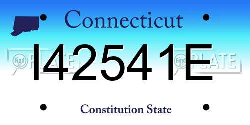 I42541E Connecticut License Plate
