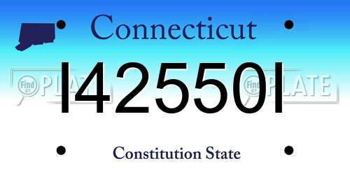 I42550I Connecticut License Plate