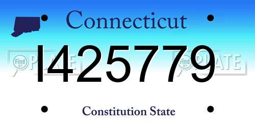 I425779 Connecticut License Plate