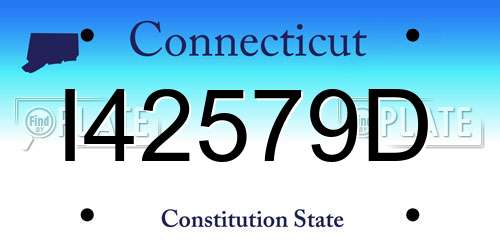 I42579D Connecticut License Plate