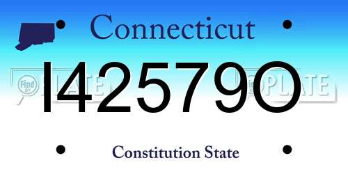 I42579O Connecticut License Plate