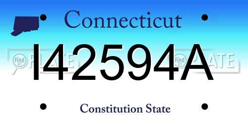 I42594A Connecticut License Plate