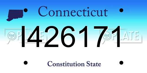 I426171 Connecticut License Plate