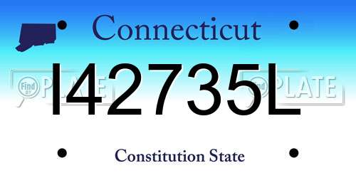 I42735L Connecticut License Plate