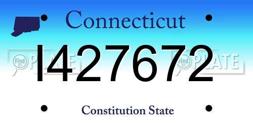 I427672 Connecticut License Plate