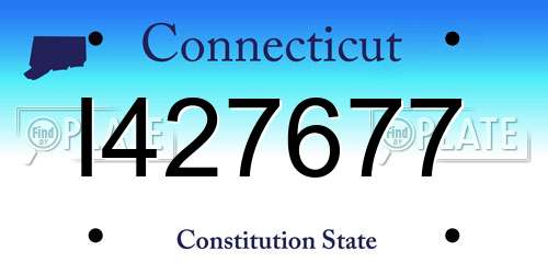 I427677 Connecticut License Plate
