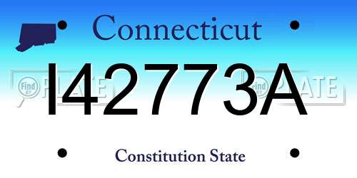 I42773A Connecticut License Plate