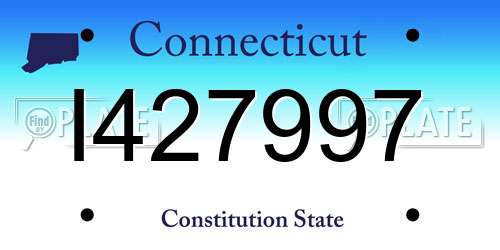 I427997 Connecticut License Plate