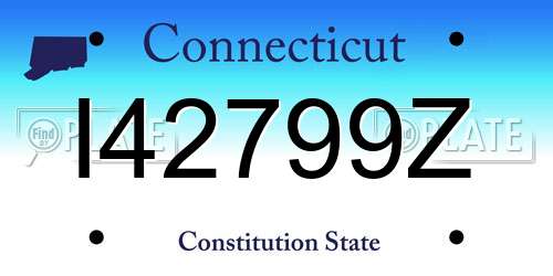 I42799Z Connecticut License Plate