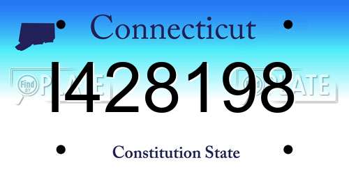 I428198 Connecticut License Plate