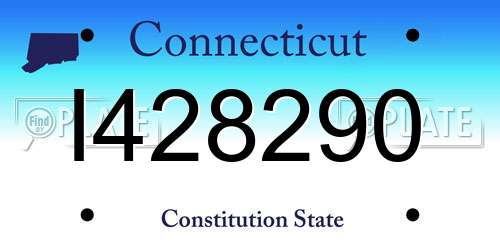 I428290 Connecticut License Plate