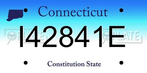 I42841E Connecticut License Plate