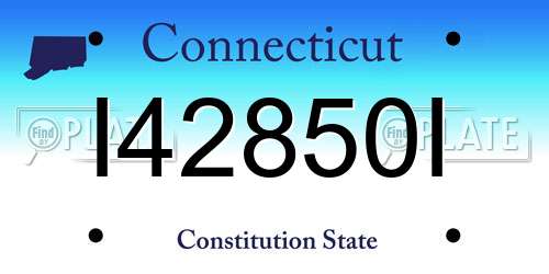 I42850I Connecticut License Plate
