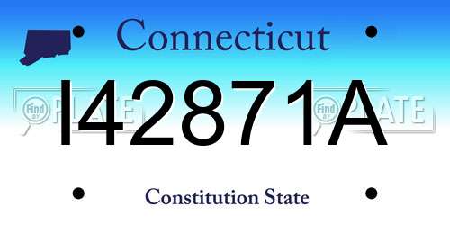 I42871A Connecticut License Plate
