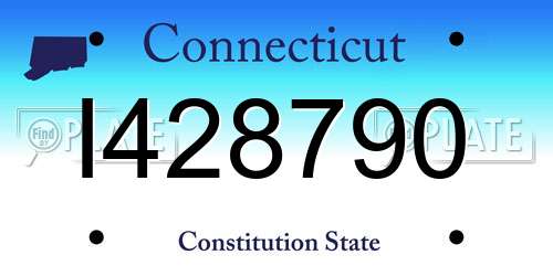 I428790 Connecticut License Plate