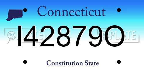 I42879O Connecticut License Plate