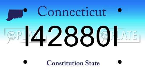 I42880I Connecticut License Plate