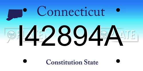 I42894A Connecticut License Plate
