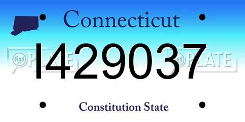 I429037 Connecticut License Plate
