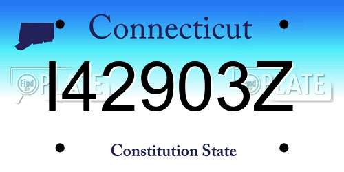 I42903Z Connecticut License Plate