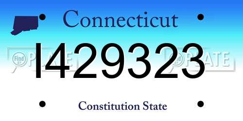 I429323 Connecticut License Plate
