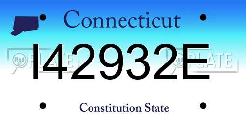 I42932E Connecticut License Plate
