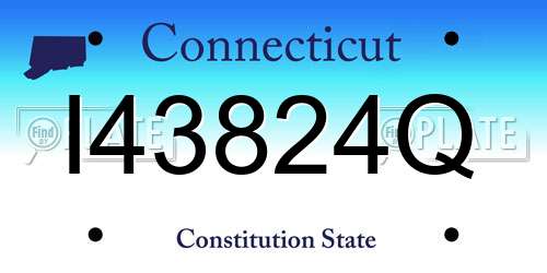I43824Q Connecticut License Plate