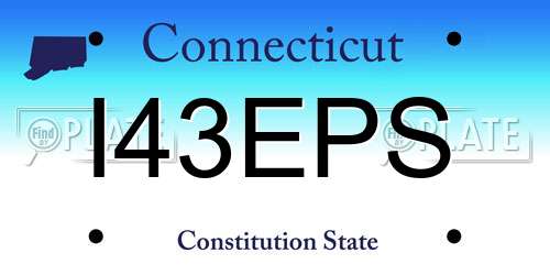 I43EPS Connecticut License Plate