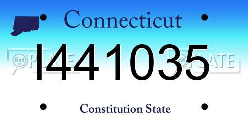 I441035 Connecticut License Plate