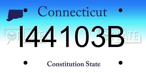 I44103B Connecticut License Plate
