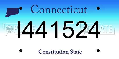 I441524 Connecticut License Plate