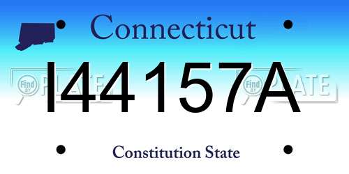 I44157A Connecticut License Plate