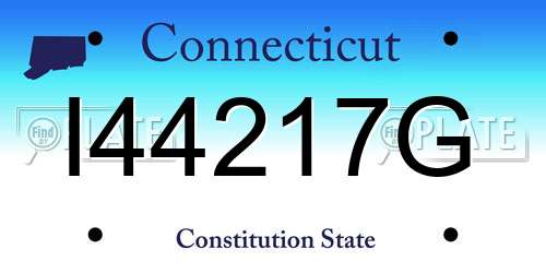I44217G Connecticut License Plate