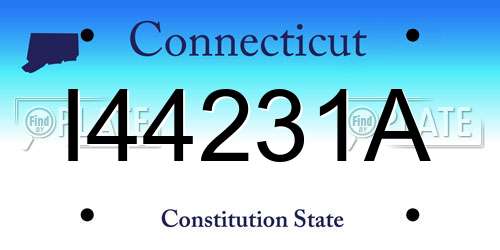 I44231A Connecticut License Plate