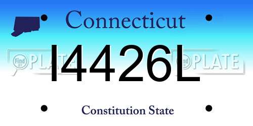 I4426L Connecticut License Plate