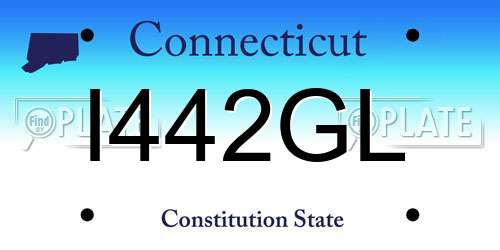 I442GL Connecticut License Plate