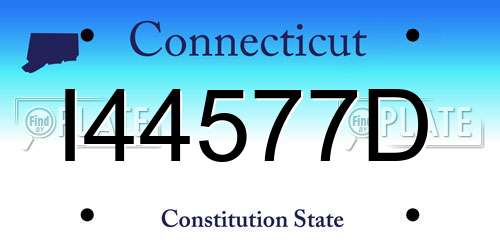 I44577D Connecticut License Plate